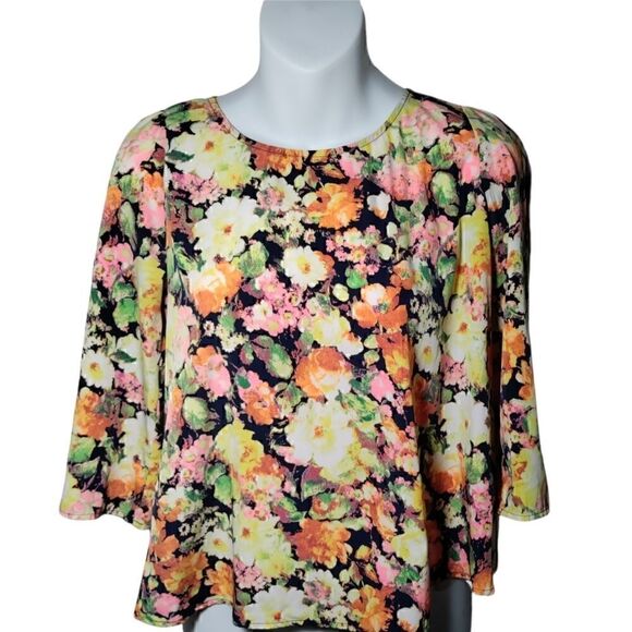 Lush Women's tulip on the back top floral print size XS - Picture 1 of 6